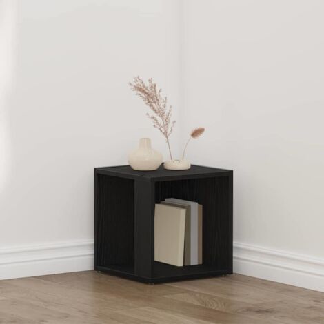 vidaXL  Corner Shelves  Black Oak 33 x 33 x 34.5 cm Engineered Wood