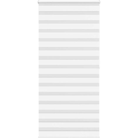 vidaXL Zebra Blind White 100x200 cm Fabric Width 95,9 cm Polyester (1/5)