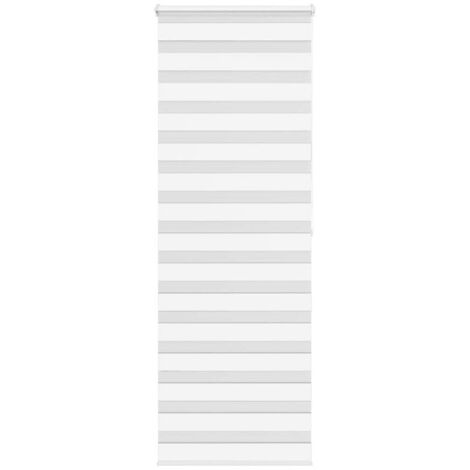 Vidaxl – Store enrouleur zébré blanc 75x200 cm – 100% polyester – Système d'attache sans perçage – Intimité et protection solaire (1/5)