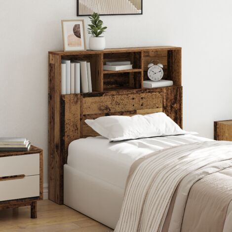 Cabinet de Tête de Lit avec étagère Bois ancien Bois Composite vidaXL