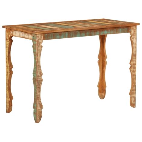 Vidaxl – Table à manger en bois massif de récupération 110x52x76 cm – Style minimaliste – Unique avec variation de couleurs et grains – Facile à nettoyer (1/5)