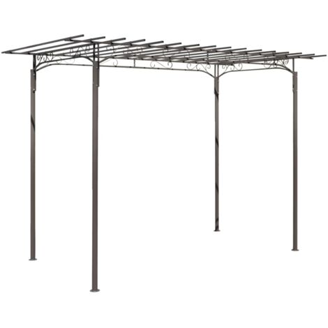 Vidaxl – Voûte de jardin en acier résistant aux intempéries – Arche pour rosiers – Installation facile – Forme de pavillon – Dimensions 200x100cm