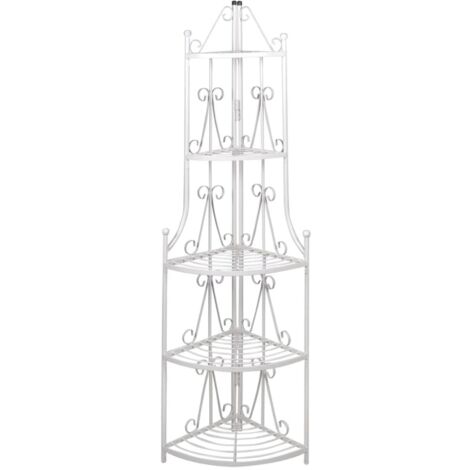 Vidaxl – Étagère d’angle pour plantes en acier antirouille – 5 niveaux – Hauteur 160 cm – Pour intérieur et extérieur