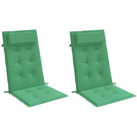 Coussins de chaise à dossier haut lot de 2 vert tissu oxford vidaXL (1/5)