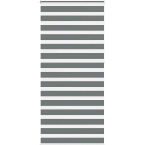 vidaXL Zebra Blind Dark Grey 105x230 cm Fabric Width 100,9  cm Polyester
