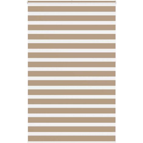 Store zèbre marron sable largeur du tissu 135,9 cm polyester vidaXL