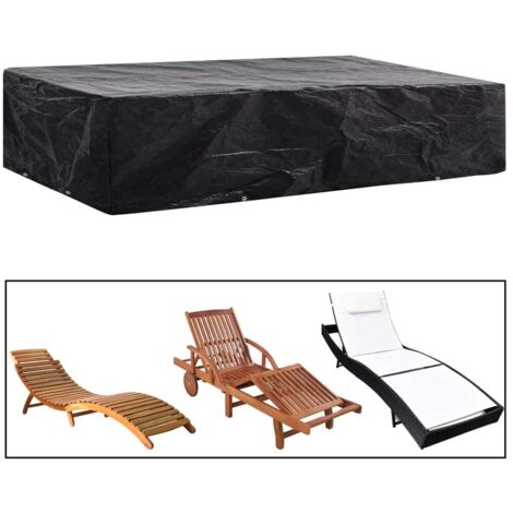 vidaXL Housse de chaise de jardin 8 œillets 218 x 77 x 55 cm