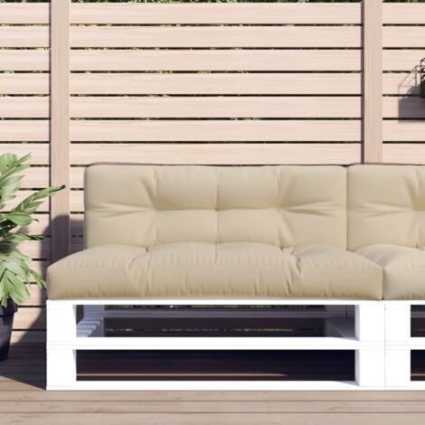 Vidaxl – Coussin palette beige 120x40x12 cm – Tissu 100 % polyester – Imperméable – Confort optimal pour meubles de jardin (1/5)