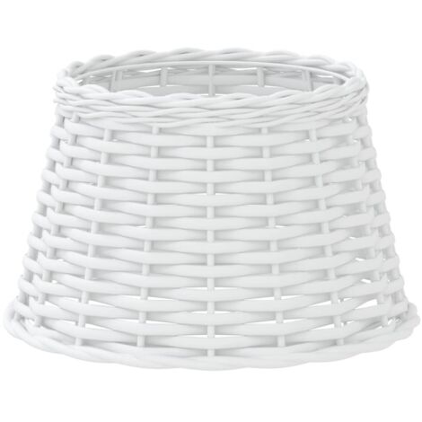 vidaXL Abat-jour blanc Ø38x23 cm osier (1/7)