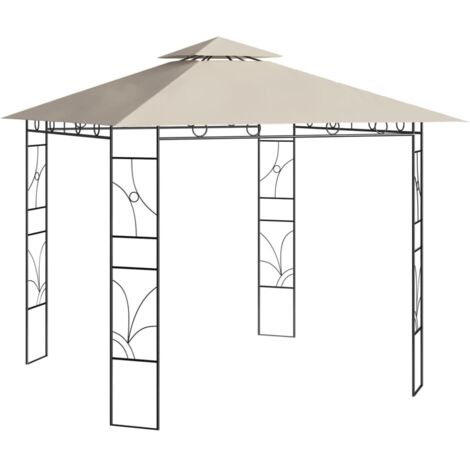 Belvédère 3x3x2,7 m Crème 160 g/m² vidaXL (1/5)