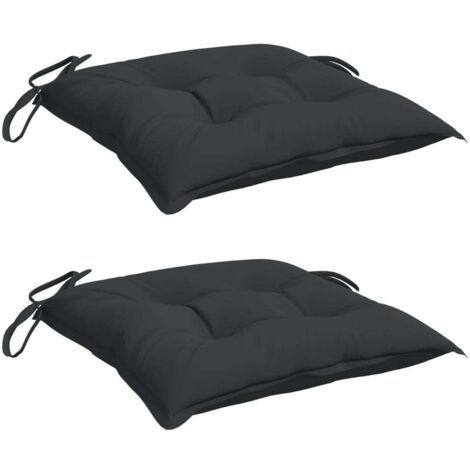 Coussins de palette lot de 2 noir 50x50x7 cm tissu oxford vidaXL