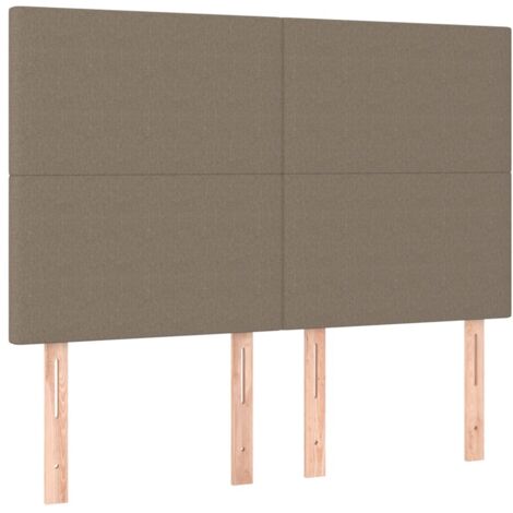 vidaXL Têtes de lit 4 pcs Taupe 72x5x78/88 cm Tissu