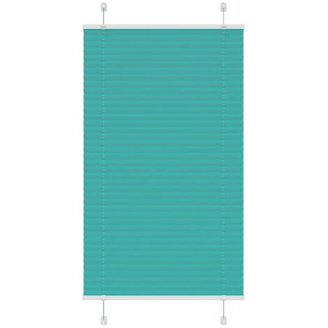 vidaXL Store plissé vert pétrole 75x100 cm largeur du tissu 74,4 cm