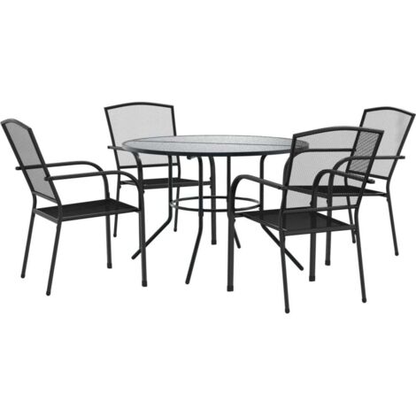 Ensemble de chaises de jardin empilables 5 pcs anthracite vidaXL (1/5)