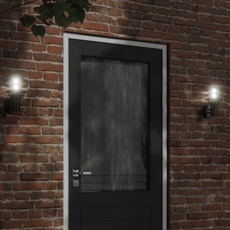 vidaXL Applique murale d'extérieur noir acier inoxydable (1/5)