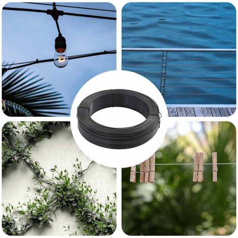 vidaXL Fence Binding Wire 250 m 1,4/2 mm Steel Anthracite