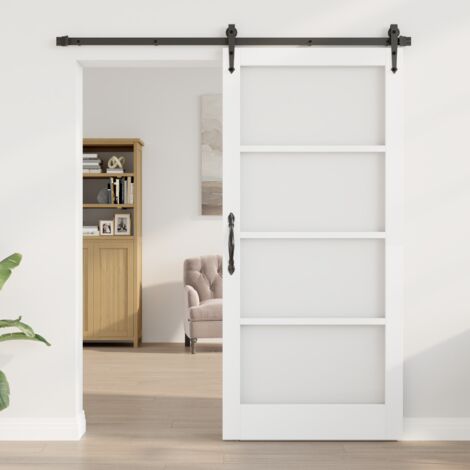 Porte Intérieure avec Verre ORKDAL Blanc 93 x 202 cm vidaXL
