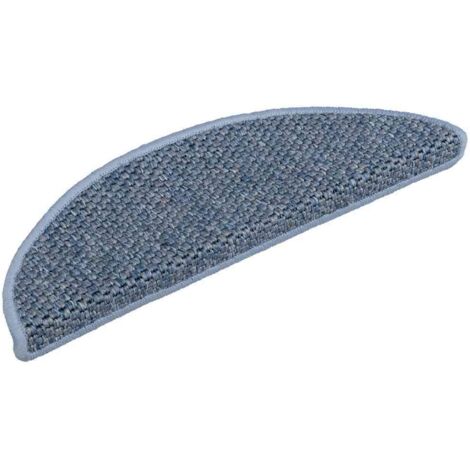 Tapis d'escalier autocollants 15 pcs 56x17x3 cm Bleu vidaXL