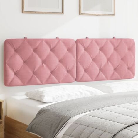 Coussin de tête de lit rose 160 cm velours vidaXL701455 (1/5)