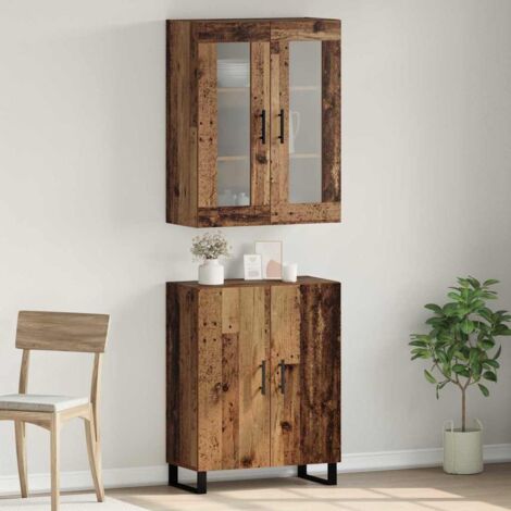Haut Armoire Bois ancien 69,5 x 34 x 180 cm Bois d'ingénierie vidaXL (1/5)