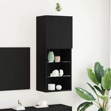 vidaXL  TV Cabinet Set  Black Oak 40.5 x 30 x 102 cm Engineered Wood (1/5)
