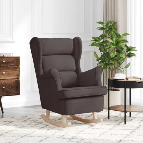 Chaise à bascule marron foncé 74x90x102 cm tissu vidaXL