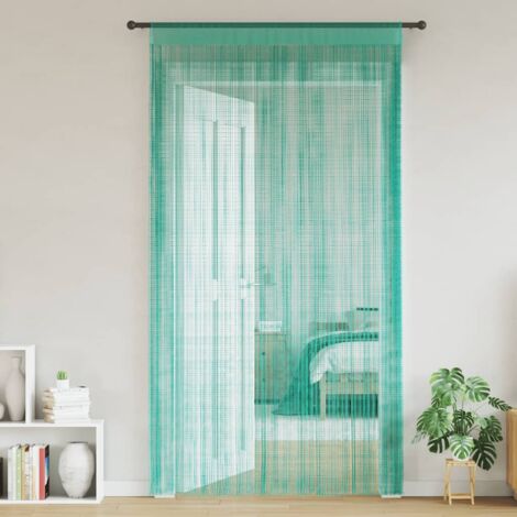 Rideaux à fils 2 pcs turquoise 100x250 cm vidaXL