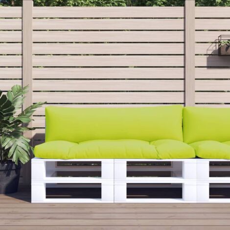 Coussins de palette lot de 2 vert vif tissu vidaXL