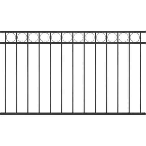 Vidaxl – Panneau de clôture en acier thermolaqué 1.7x0.8 m – Résistant aux intempéries – Sécurise votre jardin – Montage inclus (1/5)
