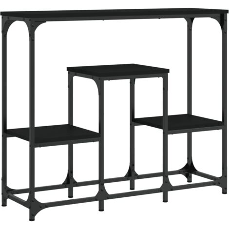 Table console noir 89,5x28x76 cm bois d'ingénierie vidaXL (1/6)