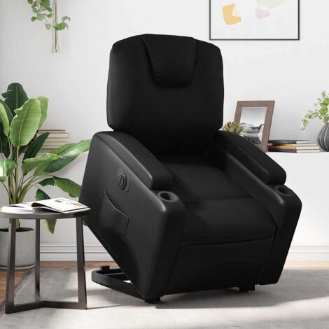 Fauteuil inclinable électrique noir similicuir vidaXL (1/5)