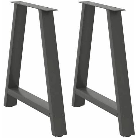 Pieds de table à manger en forme de A 2 pièces Anthracite 70 x (72-73) cm Acier vidaXL