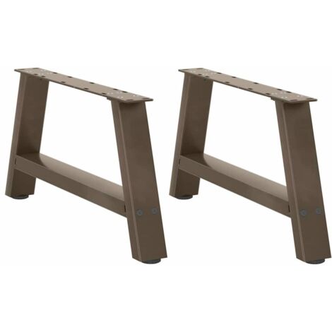 Pieds de table basse en forme de A, 2 pièces, 70 x (30-31) cm, acier vidaXL