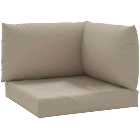Coussins de palette lot de 3 taupe tissu oxford vidaXL