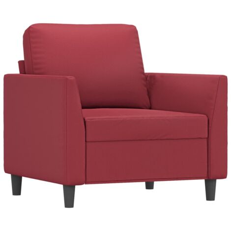 Fauteuil Rouge bordeaux 60 cm Similicuir vidaXL898974 (1/6)