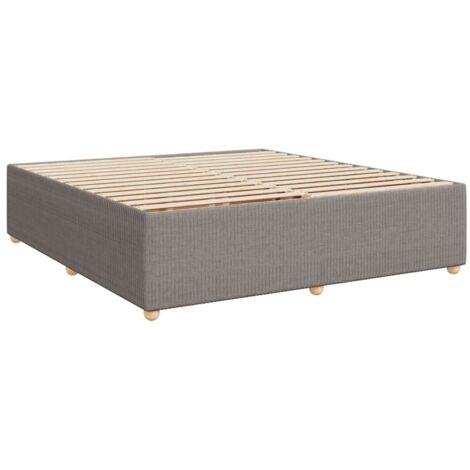 Cadre de lit sans matelas taupe 180x200 cm tissu vidaXL (1/5)