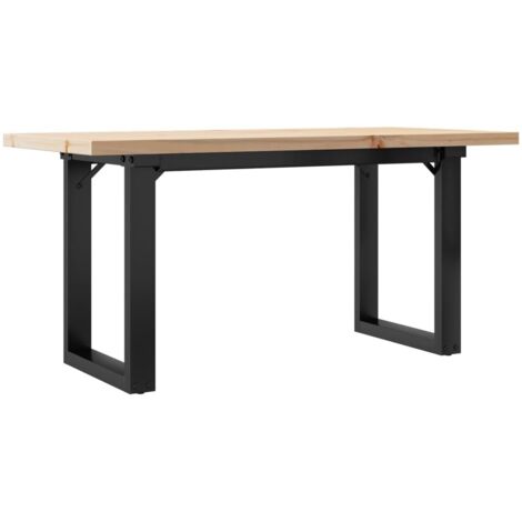 Table basse cadre en O 100x50x45,5 cm bois de pin massif acier vidaXL (1/5)