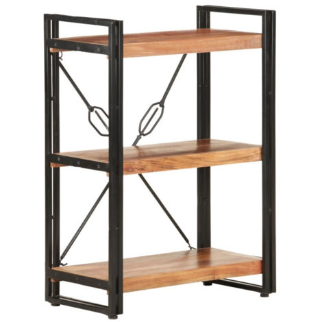Bibliothèque à 3 niveaux 60x30x80 cm Bois d'acacia massif vidaXL (1/5)