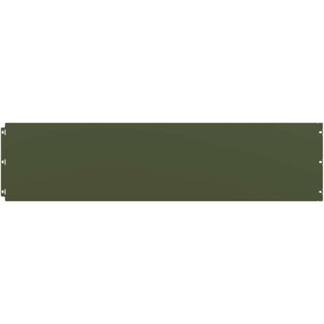 vidaXL Bordures pelouse 20pcs vert olive 25x103cm acier laminé à froid