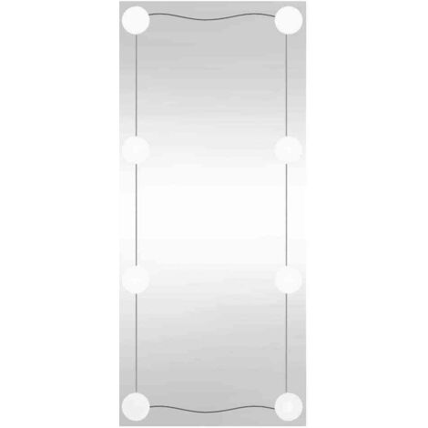 Miroir mural avec lumières LED 30x80 cm verre rectangulaire vidaXL