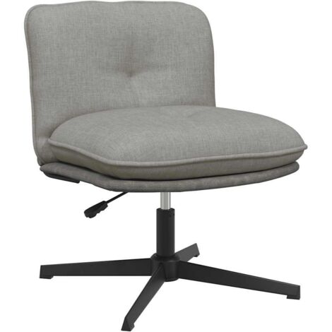 vidaXL Chaise pivotante de bureau Gris clair Tissu (1/5)