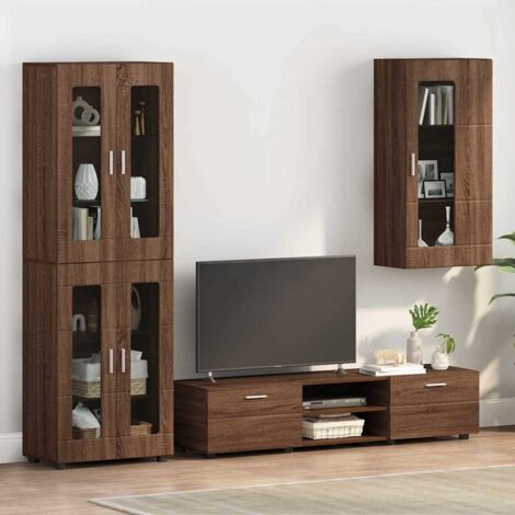 Meuble mural Chêne marron 55 x 29 x 100 cm Bois d'ingénierie vidaXL