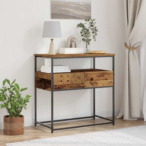 Table console avec tiroir Bois Ancien 75 x 40 x 75 cm vidaXL