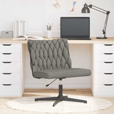 Chaise pivotante de bureau Gris clair Tissu vidaXL (1/5)