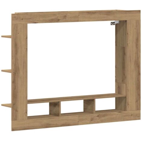 Vidaxl – Meuble TV chêne artisanal 152 x 35 x 113 cm – Bois d'ingénierie durable – Rangement pratique pour salon