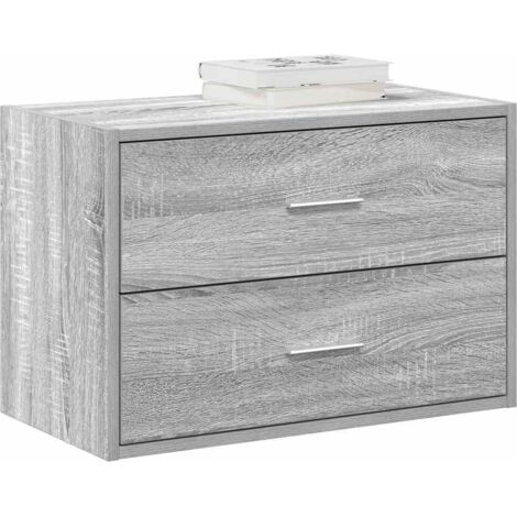 vidaXL Armoire avec 2 tiroirs sonoma gris 60x31x40cm bois d'ingénierie