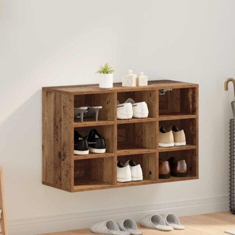 Cabinet à chaussures Bois ancien 103x30x51 cm Bois d'ingénierie vidaXL