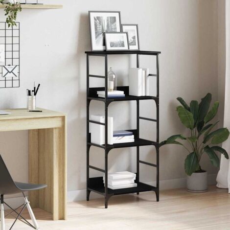 Étagère Chêne noir 50x33x117,5cm Bois d'ingénierie vidaXL