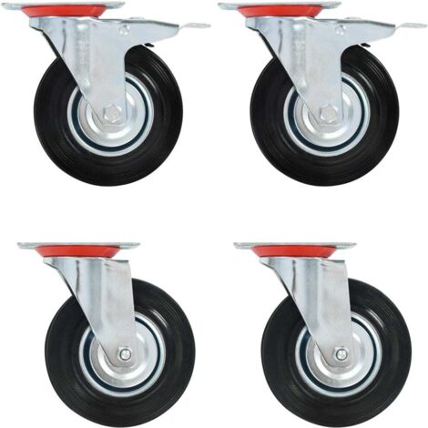 Roulettes pivotantes 4 pcs 125 mm vidaXL (1/7)