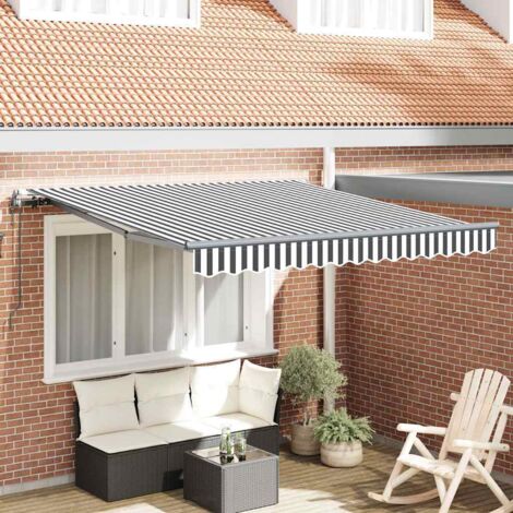 vidaXL Auvent rétractable automatique anthracite et blanc 300x250 cm (1/5)